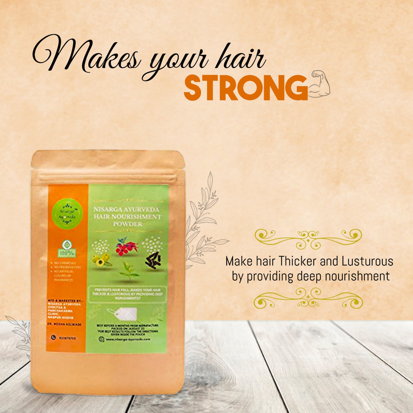 Ayurvedic Hair Nourishment Powder for Hair fall control - 100g