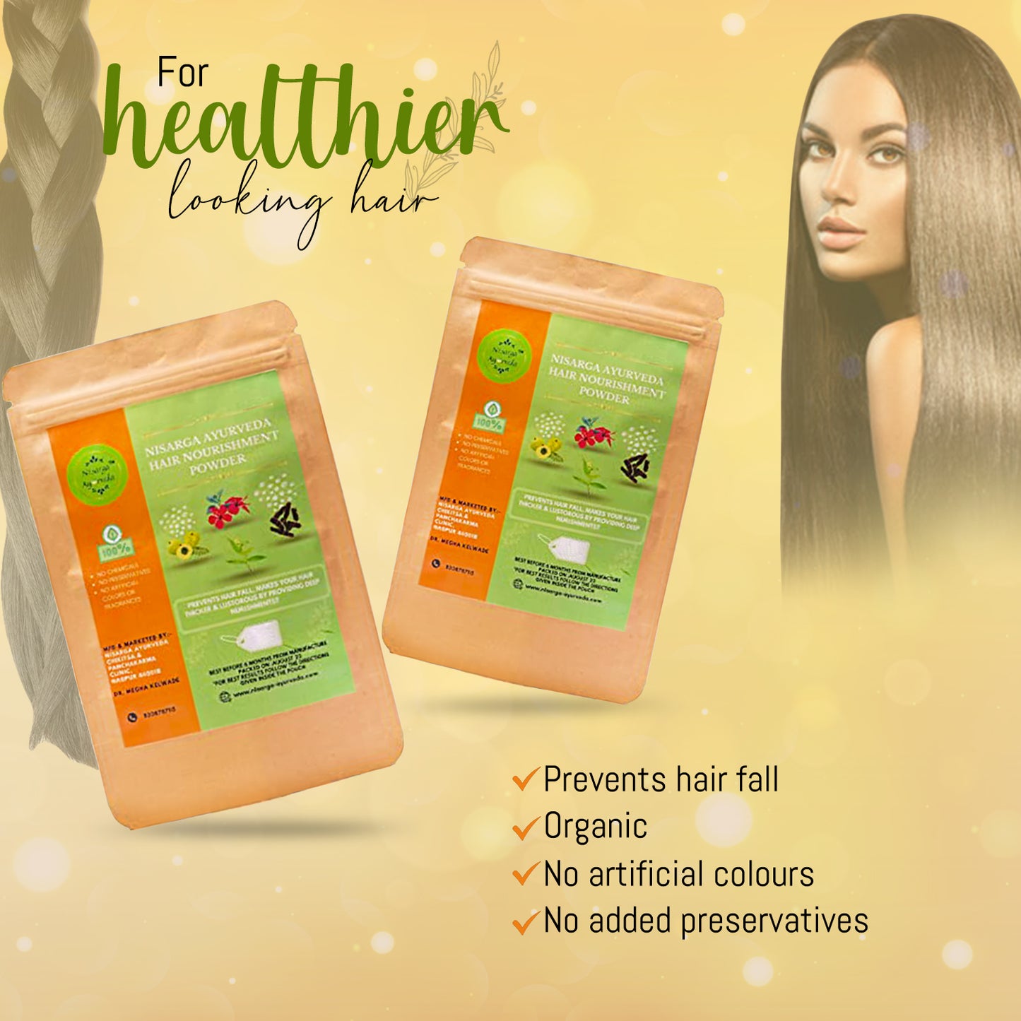 Ayurvedic Hair Nourishment Powder for Hair fall control - 100g