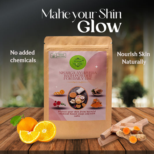 Ayurvedic Daily Bath Powder Scrub for Face, Body and Skin Glowing | Improves Skin Immunity | Fight Against Pollution-100gm