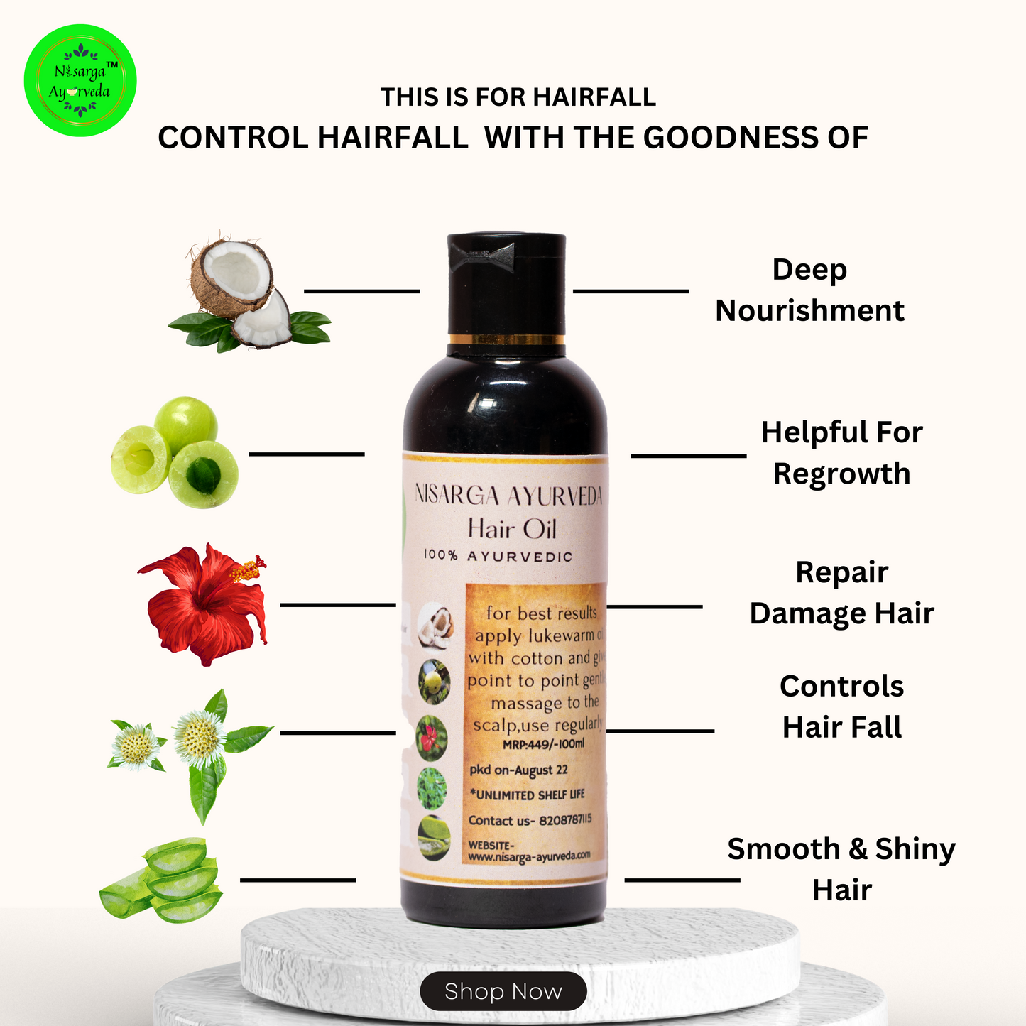 Ayurvedic Hair Conditioning Kit transforms Dry, Frizzy Hair to Smooth, stronger & Shiny-Pack of 3