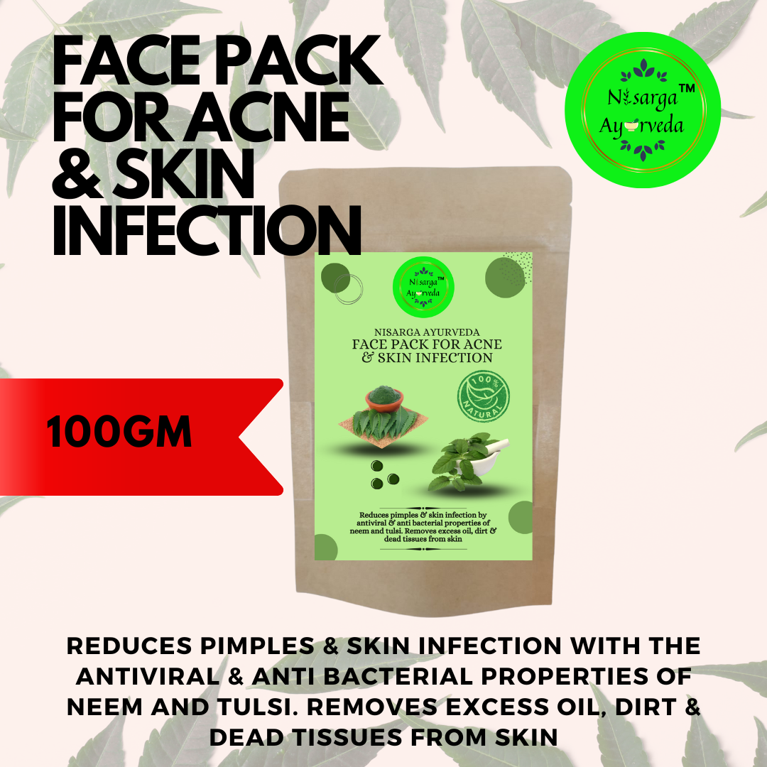 Ayurvedic Acne | Pimple | Skin Infection Clearing | Dark Spot Removal Face Pack-100gm
