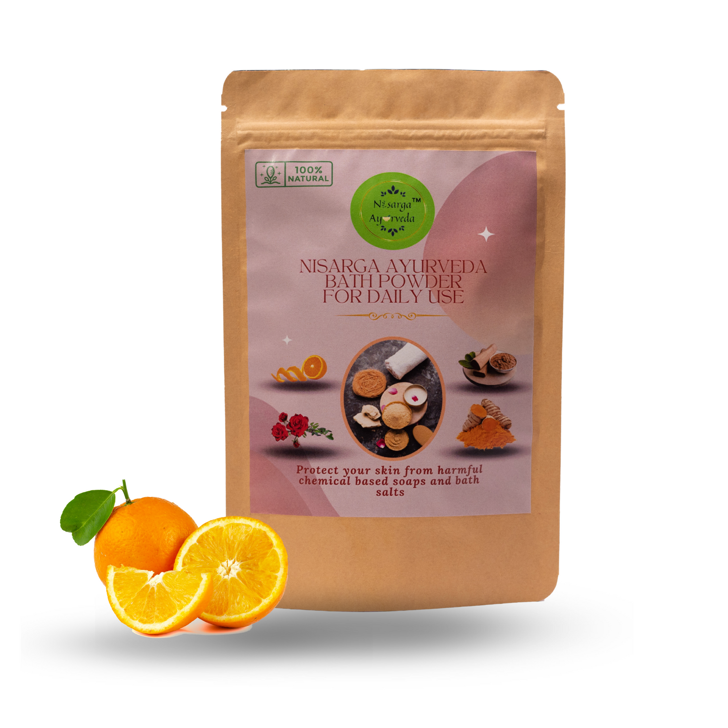 Ayurvedic Daily Bath Powder Scrub for Face, Body and Skin Glowing | Improves Skin Immunity | Fight Against Pollution-100gm