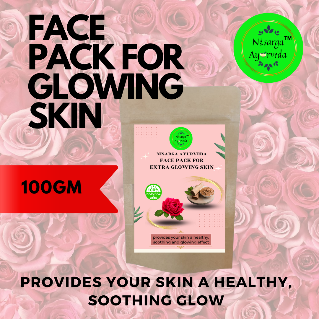 Ayurvedic Skin Glowing | Brightening | Shining | Revitalizing Rose Face Pack Scrub for Men Women and Children - 100 gm