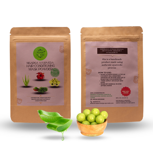 Ayurvedic Hair Conditioning Mask Powder Converts Dry & Frizzy Hair into Smooth & Silky Hair-100gm