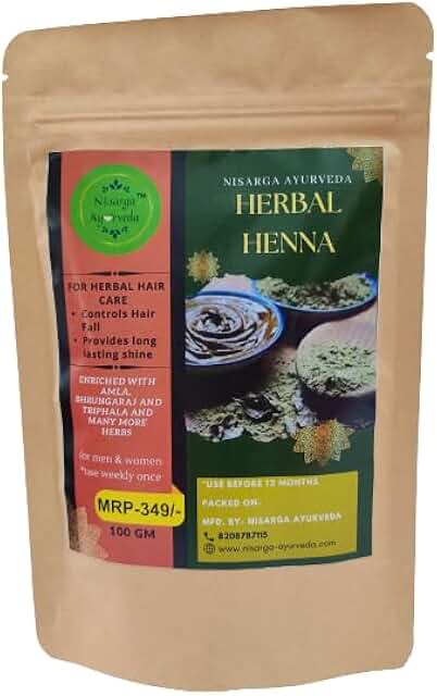 Premium Herbal Henna Mehandi Hina for Hair fall control | Hair Nourishment | Smooth, Silky and Shiny Hair-100gm